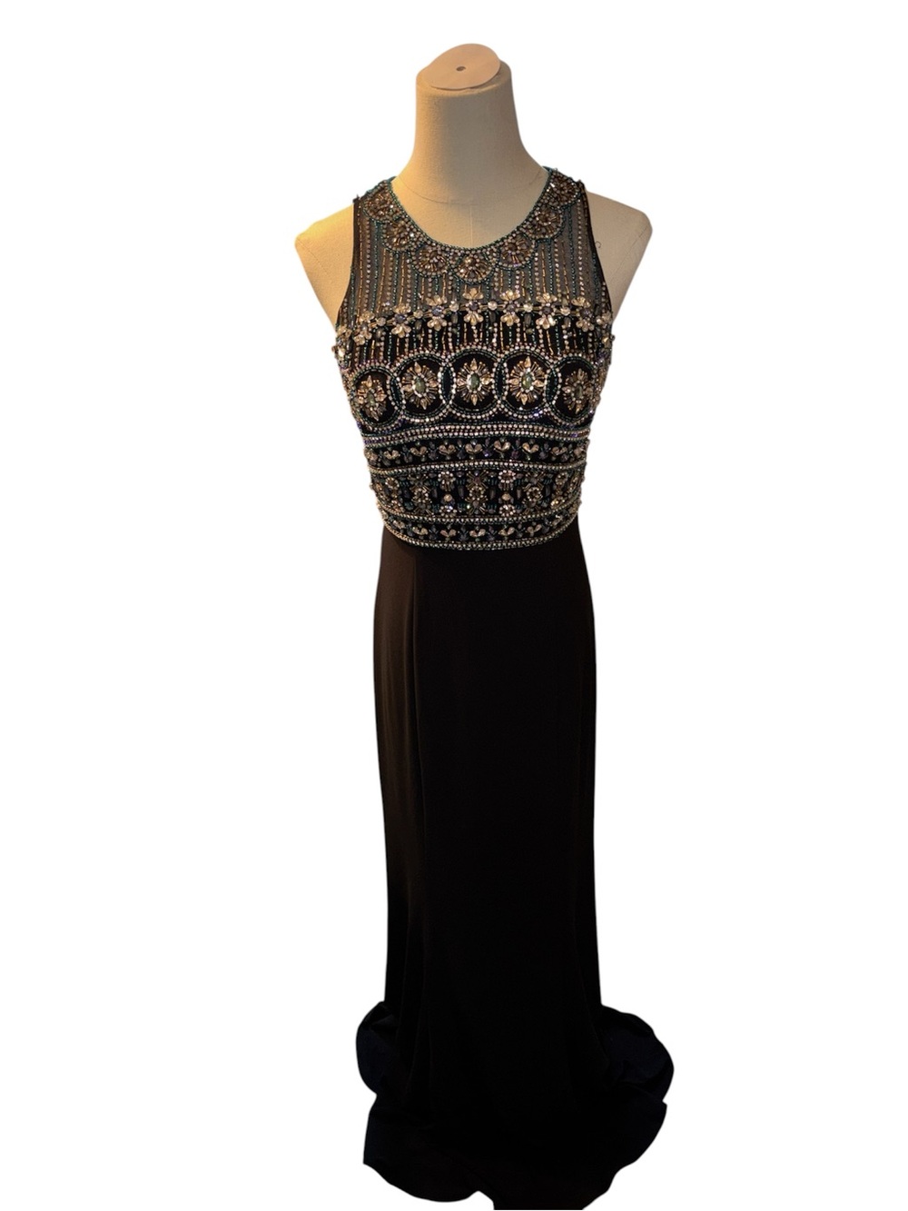 JVN by Jovani Maxi Beaded Dress - Picture 1 of 7